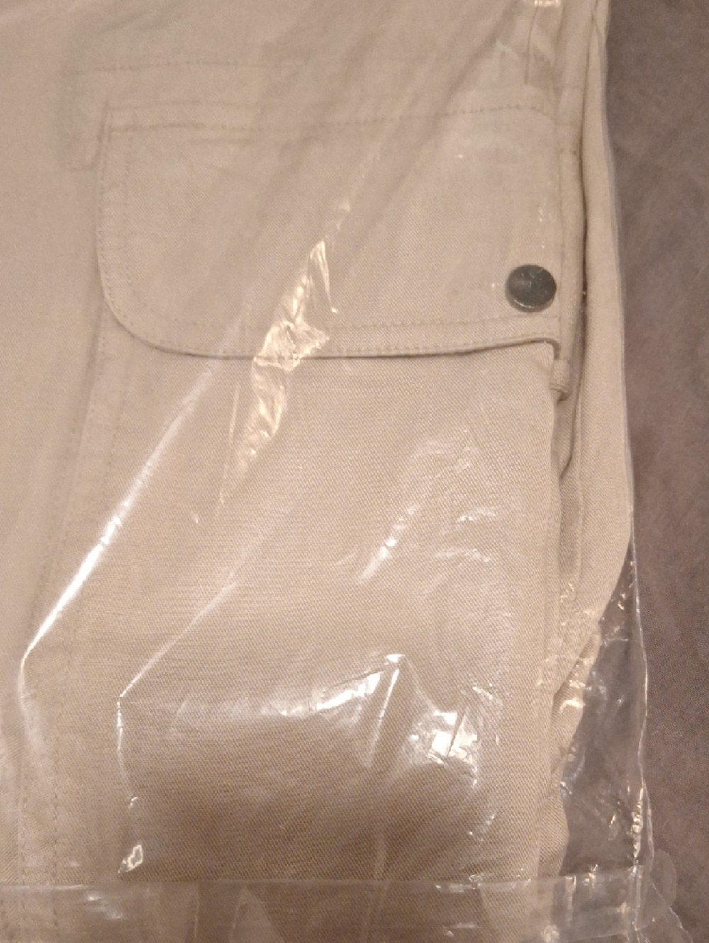 Quince Vintage Wash Tencel Drawstring Cargo Pants Shale XL NWT - Picture 4 of 4